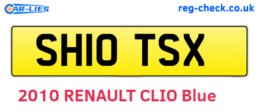 SH10TSX are the vehicle registration plates.