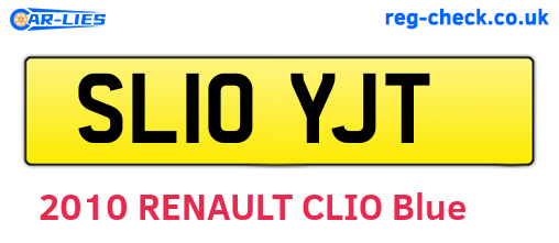 SL10YJT are the vehicle registration plates.