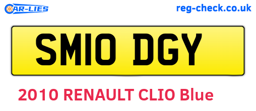 SM10DGY are the vehicle registration plates.