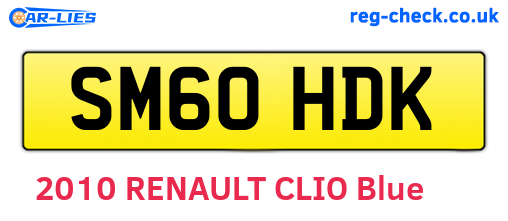 SM60HDK are the vehicle registration plates.