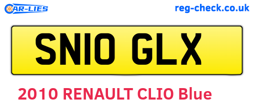 SN10GLX are the vehicle registration plates.