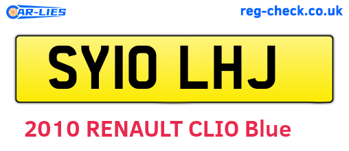 SY10LHJ are the vehicle registration plates.
