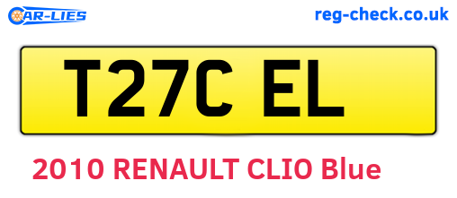 T27CEL are the vehicle registration plates.