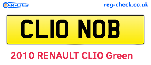 CL10NOB are the vehicle registration plates.