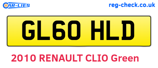 GL60HLD are the vehicle registration plates.