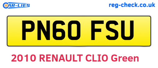 PN60FSU are the vehicle registration plates.