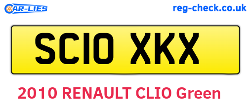 SC10XKX are the vehicle registration plates.