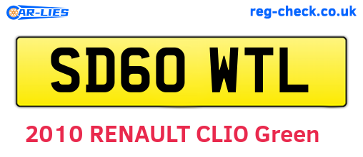 SD60WTL are the vehicle registration plates.