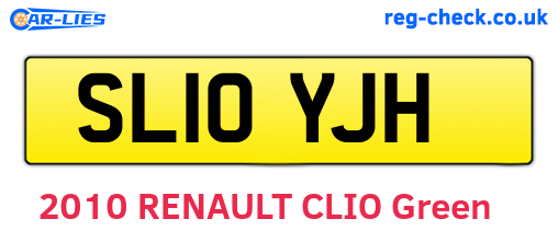 SL10YJH are the vehicle registration plates.