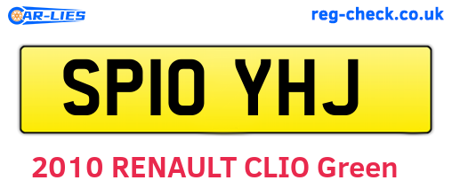 SP10YHJ are the vehicle registration plates.