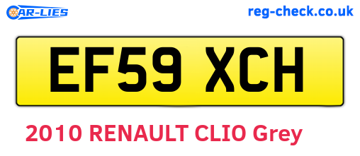 EF59XCH are the vehicle registration plates.