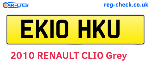 EK10HKU are the vehicle registration plates.