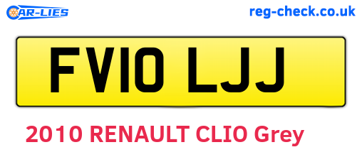FV10LJJ are the vehicle registration plates.