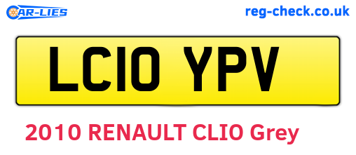 LC10YPV are the vehicle registration plates.