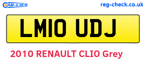 LM10UDJ are the vehicle registration plates.