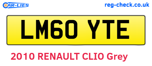 LM60YTE are the vehicle registration plates.