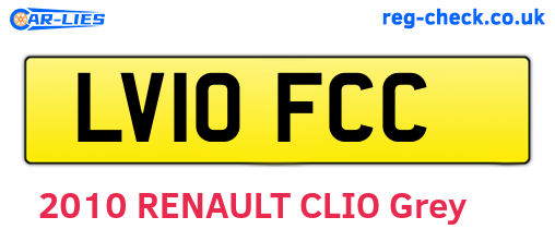 LV10FCC are the vehicle registration plates.