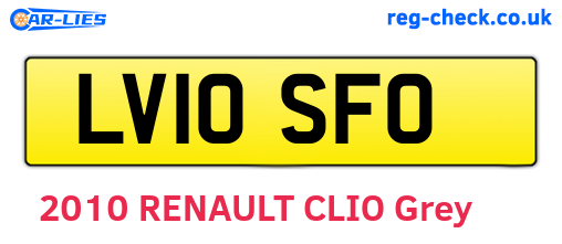 LV10SFO are the vehicle registration plates.
