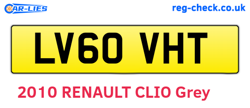 LV60VHT are the vehicle registration plates.