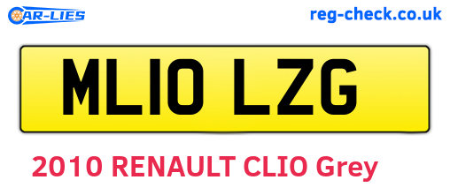 ML10LZG are the vehicle registration plates.