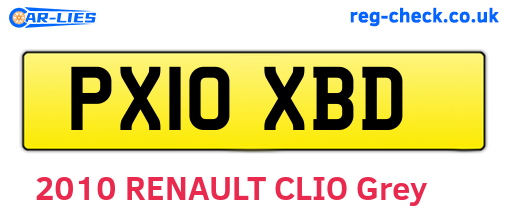 PX10XBD are the vehicle registration plates.