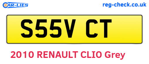 S55VCT are the vehicle registration plates.