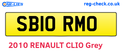 SB10RMO are the vehicle registration plates.