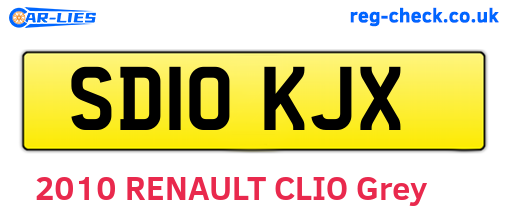 SD10KJX are the vehicle registration plates.