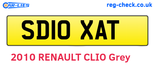 SD10XAT are the vehicle registration plates.