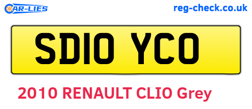 SD10YCO are the vehicle registration plates.