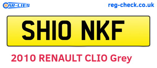 SH10NKF are the vehicle registration plates.
