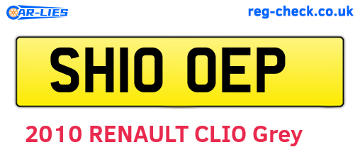 SH10OEP are the vehicle registration plates.