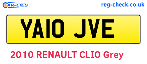 YA10JVE are the vehicle registration plates.