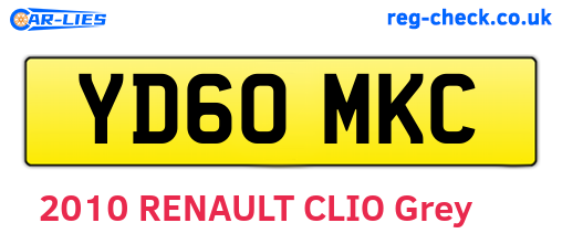 YD60MKC are the vehicle registration plates.