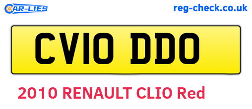 CV10DDO are the vehicle registration plates.