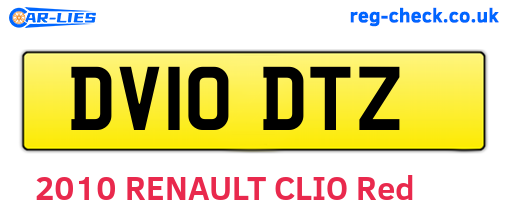 DV10DTZ are the vehicle registration plates.