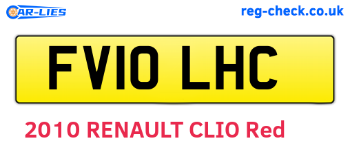 FV10LHC are the vehicle registration plates.