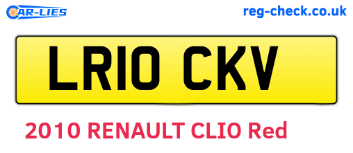 LR10CKV are the vehicle registration plates.