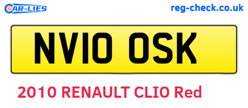 NV10OSK are the vehicle registration plates.