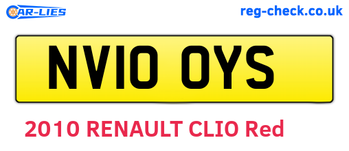 NV10OYS are the vehicle registration plates.