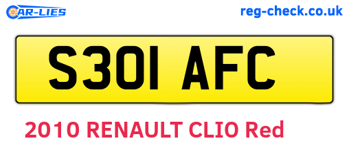 S301AFC are the vehicle registration plates.