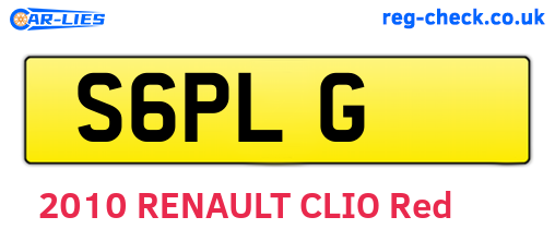 S6PLG are the vehicle registration plates.