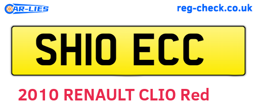 SH10ECC are the vehicle registration plates.