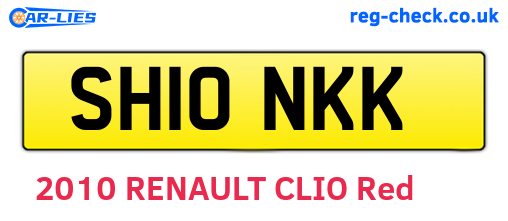 SH10NKK are the vehicle registration plates.
