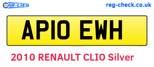AP10EWH are the vehicle registration plates.