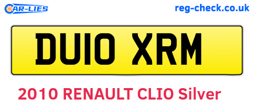 DU10XRM are the vehicle registration plates.