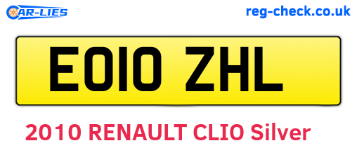 EO10ZHL are the vehicle registration plates.