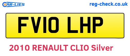 FV10LHP are the vehicle registration plates.