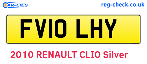 FV10LHY are the vehicle registration plates.