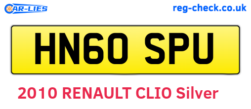 HN60SPU are the vehicle registration plates.